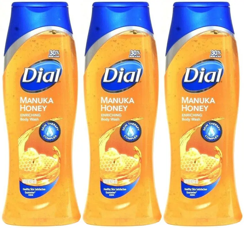 Dial Gel Douche Miel Manuka Enrichissant – Pack de 3, 21 onces chacun (63 onces au total)