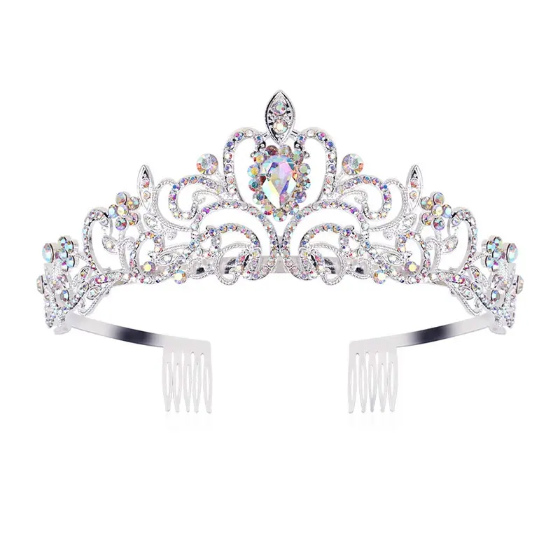 Didder Crystal AB Tiaras et Couronnes – Bandeau Princesse Élégant avec Peigne
