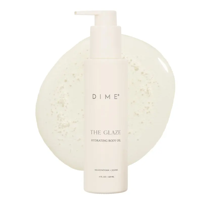 DIME Beauty Glaze – Huile Corporelle Hydratante Non Grasse, Argan et Jojoba – 120 ml