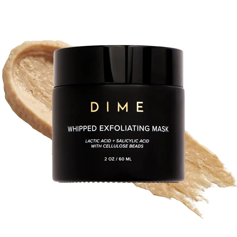 DIME Masque Exfoliant Mousse – Gommage Visage avec acide lactique et acide salicylique, 60 ml