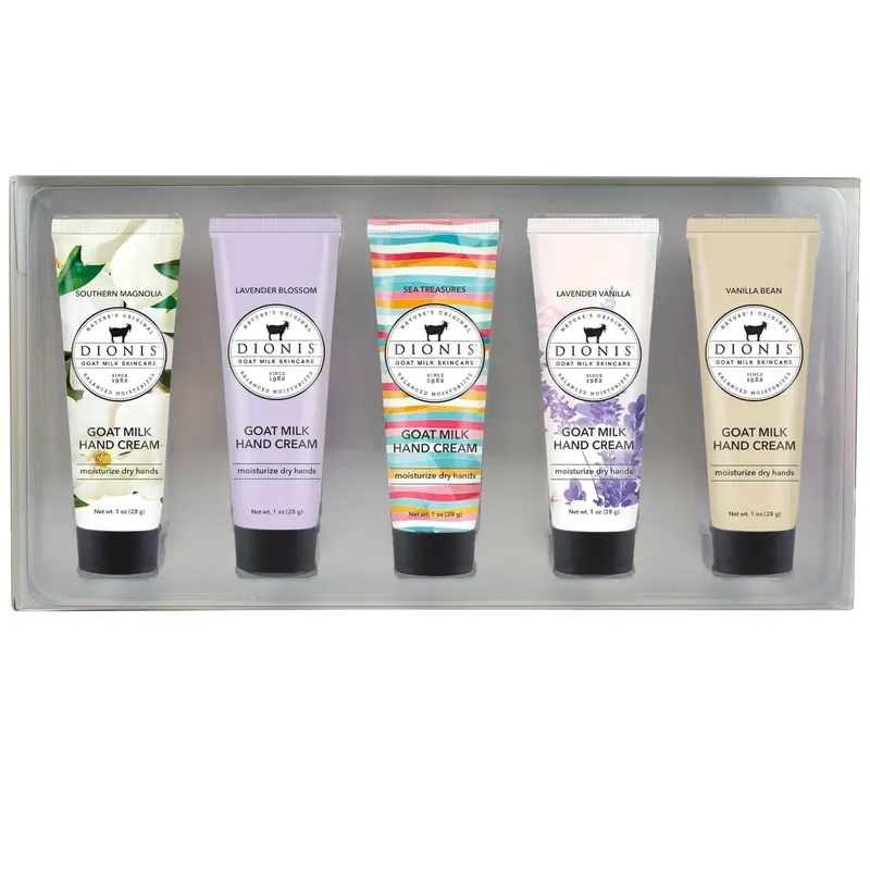Dionis Crème Mains au Lait de Chèvre – Coffret Inspire 2025, 5×1 oz