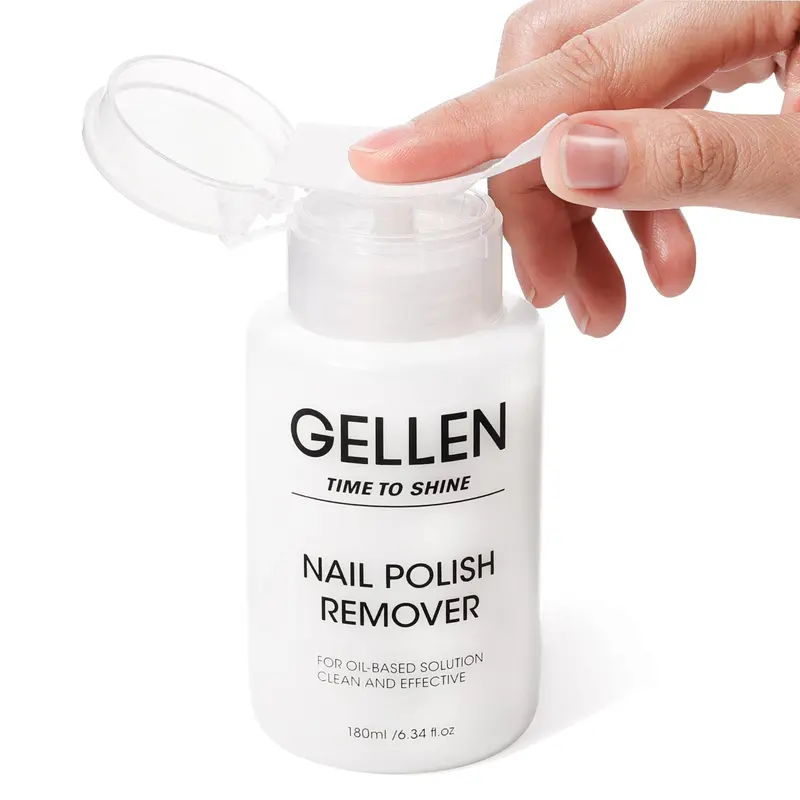 Dissolvant Vernis GELLEN — parfum lait, sans acétone, pompe pratique, 180 ml