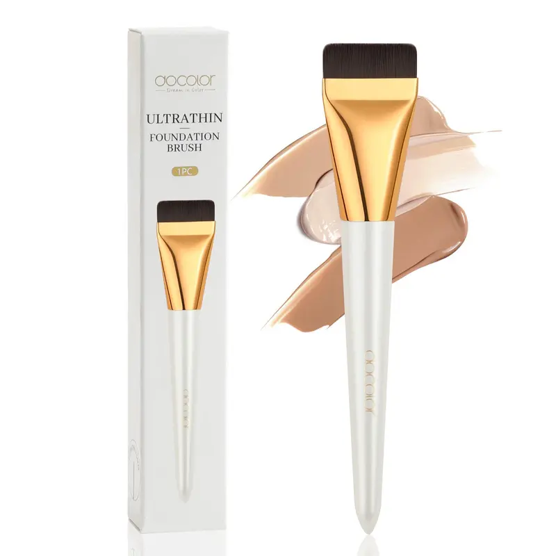 docolor Brosse Fond de Teint Plate Ultra-Fin – Application Lisse et Précise