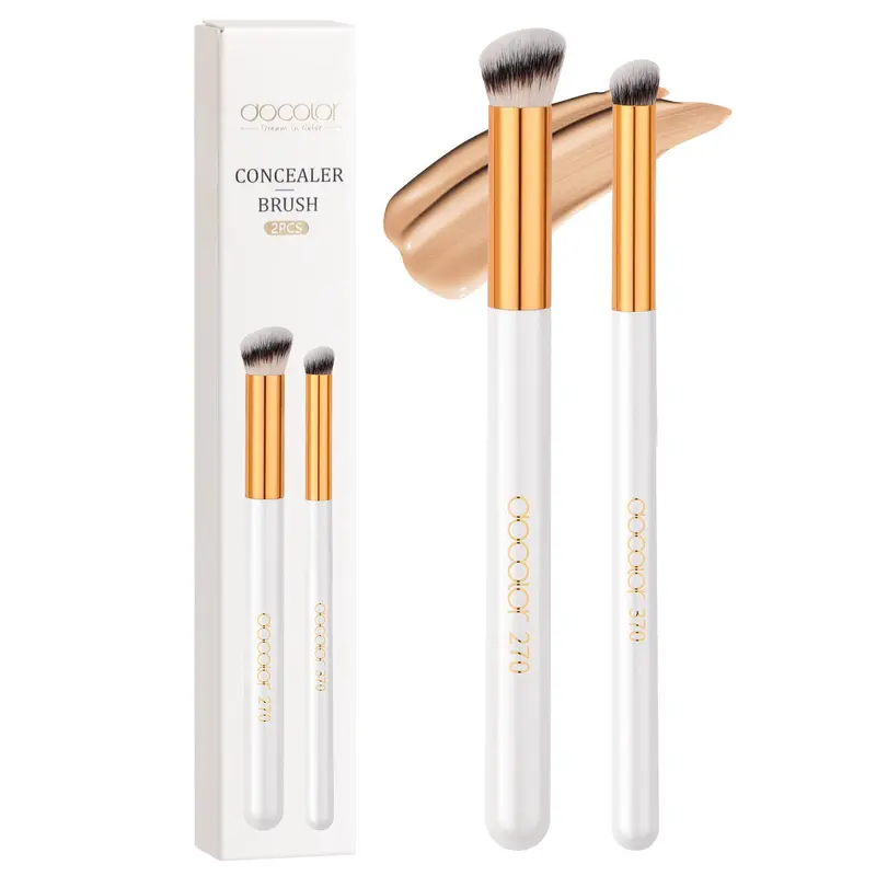 docolor Pinceaux Correcteurs Angulés – Ensemble 2 pièces (Kabuki 270 et Mini 370)