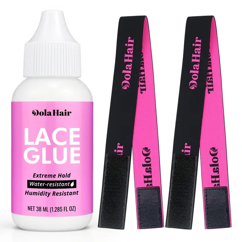Dolahair Adhésif pour front en dentelle – Fixation extrême et invisible pour perruques et systèmes capillaires (2 bandes incluses)