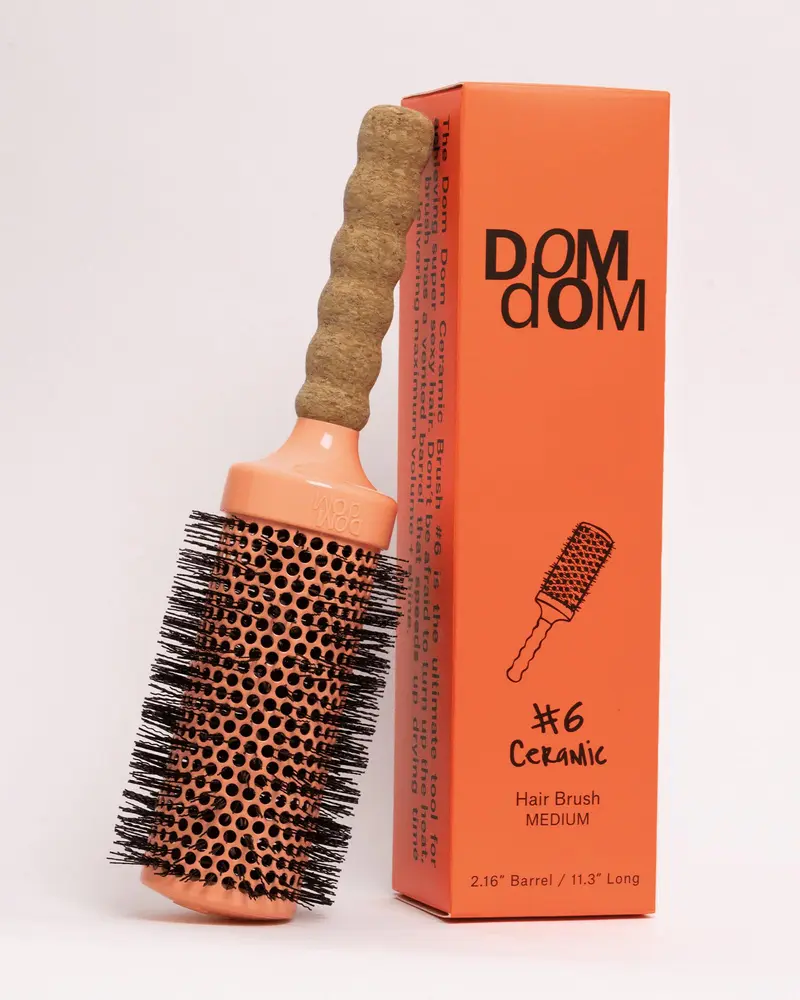 Dom Dom Brosse Céramique #6 – Moyenne (55 mm) – Séchage rapide, Volume et Brillance