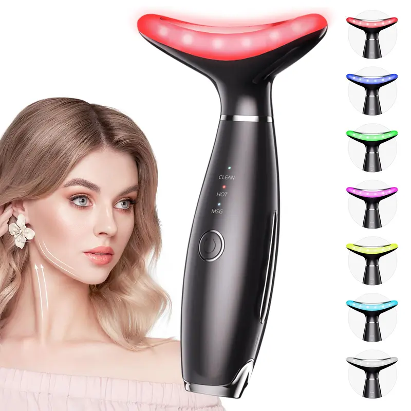 Dopsikn – Machines galvanique 7 couleurs pour visage et cou | Lumière rouge et massage facial