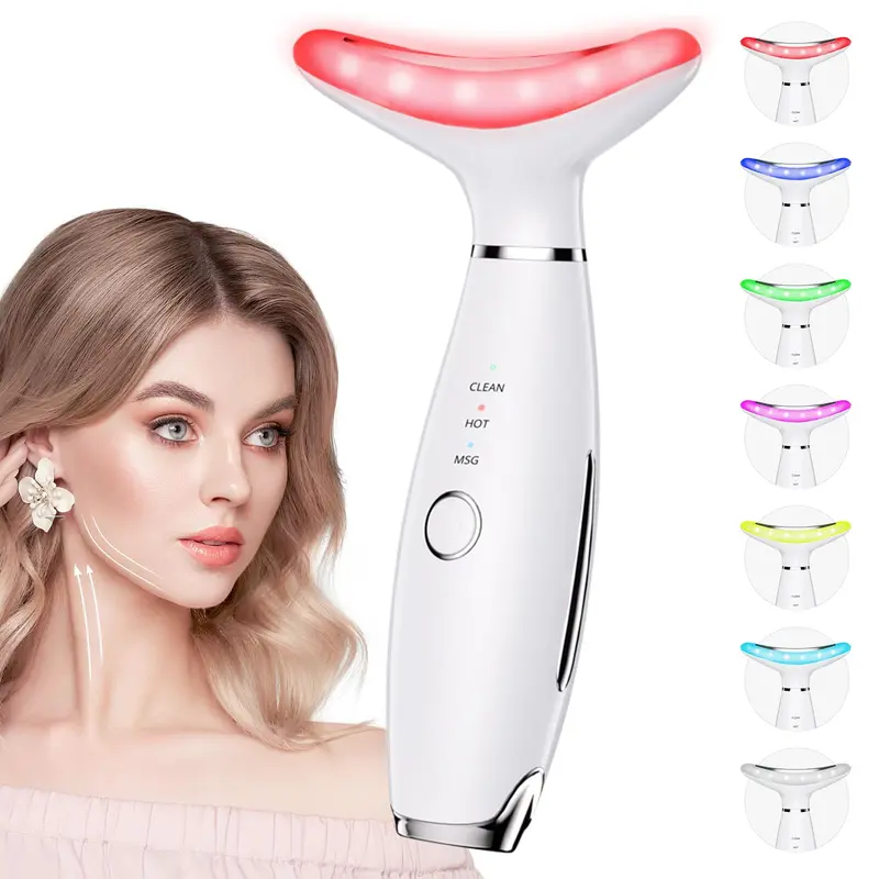 Dopsikn Trinity – Machines galvanique à 7 couleurs pour visage et cou, thérapie lumière rouge et massage