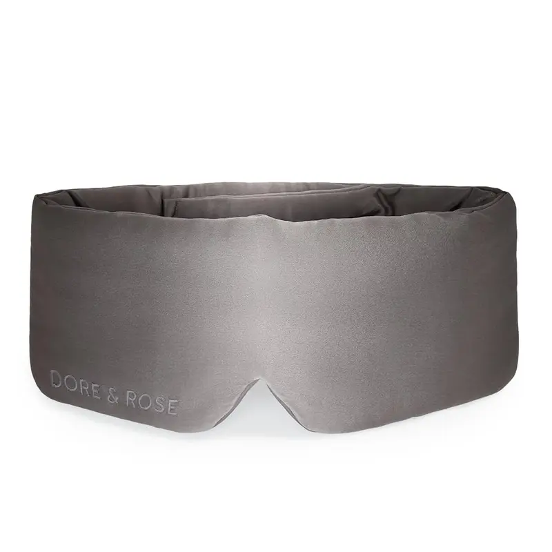 Dore & Rose Masque de Sommeil Profond – Soie Mulberry 23 Momme, Bloque Lumière Charbon