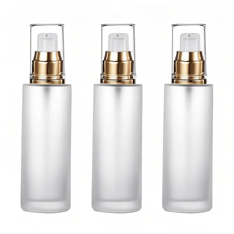 Doromy – 3 Bouteilles Pompe Verre Givré 60 ml | Réutilisables, Voyage et Soins du Quotidien