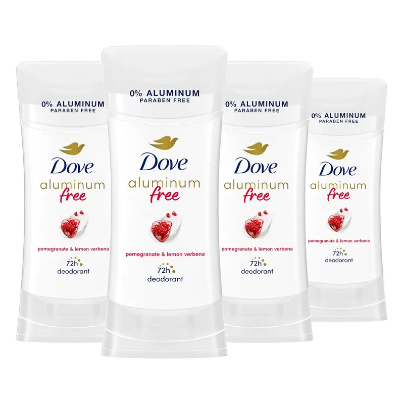 Dove Déodorant Sans Aluminium pour Femmes – Pomme-Verveine, Lot de 4 Bâtons 2,6 oz