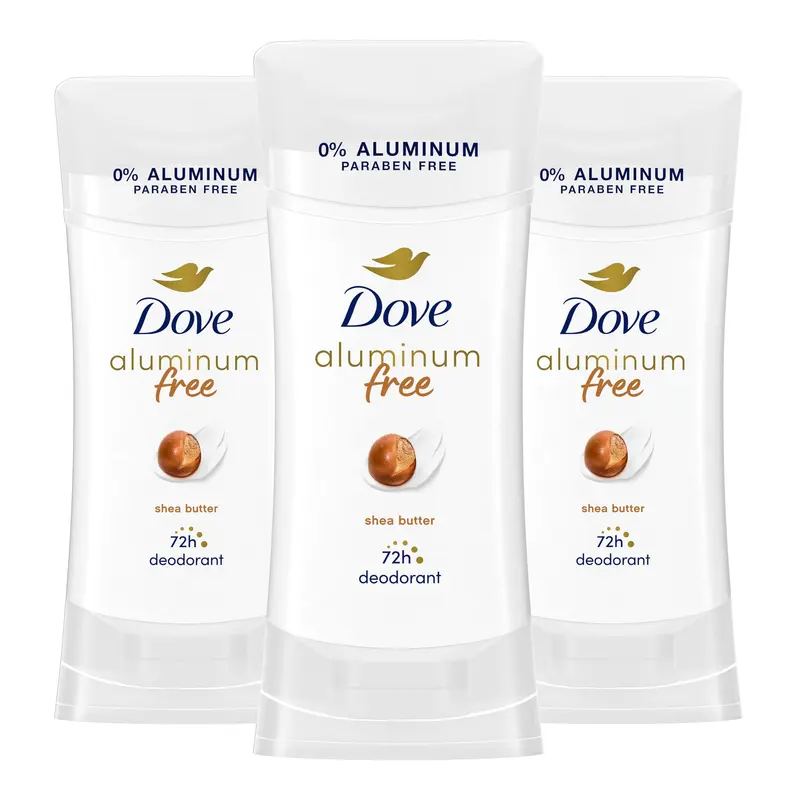 Dove Déodorant Sans Aluminium pour Femmes — Trio Karité, Protection Odorante jusqu’à 48h