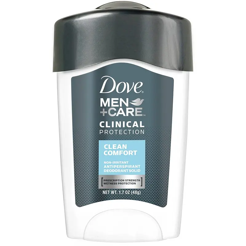 Dove Men + Care Protection Clinique – Déodorant Antiperspirant Solide Clean Comfort 1,70 oz (Lot de 5)