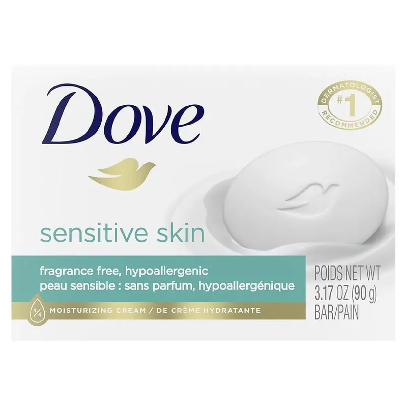 Dove Savon en Barre pour Peau Sensible – 3,15 oz (Pack de 4)