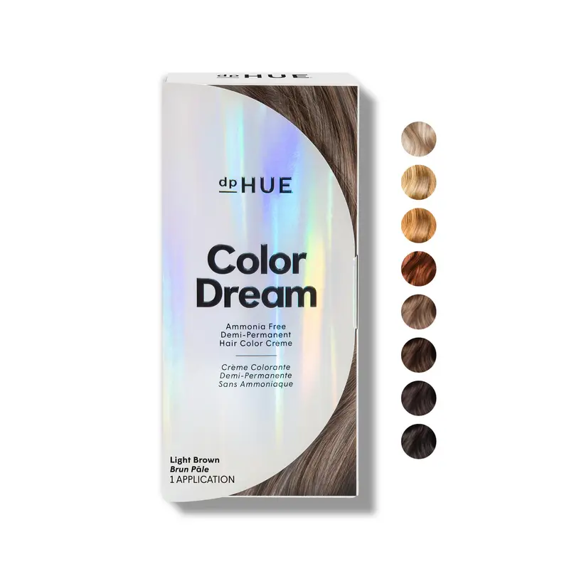 dpHUE Color Dream Brun Clair – Coloration Demi-Permanente sans Ammoniaque, 16 Lavages, Brillance Intense