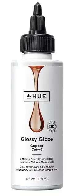 dpHUE Glossy Glaze Cuivre – Soin capillaire en douche, brillance lumineuse et couleur subtile, sans parabènes, certifié Leaping Bunny