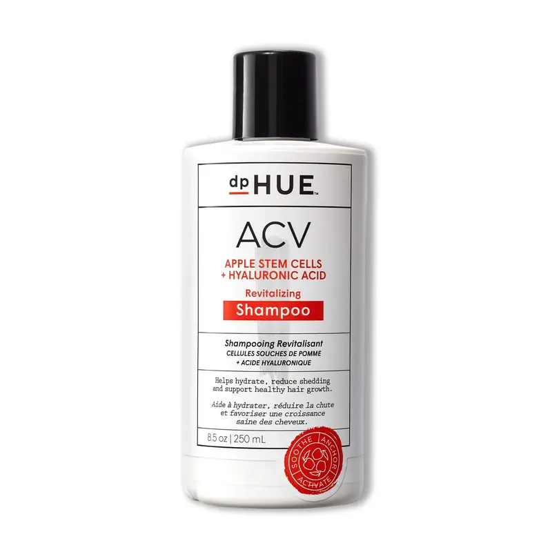 dpHUE Shampoing Revitalisant ACV – 250 ml – Soutien à la croissance capillaire saine – Vinaigre de cidre et acide hyaluronique – Végan et compatible coloration