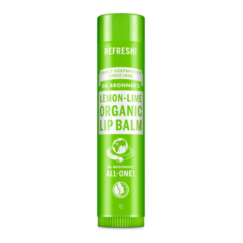 Dr. Bronner's Baume Lèvres Citron Lime – 4 g, Bio et Hydratant