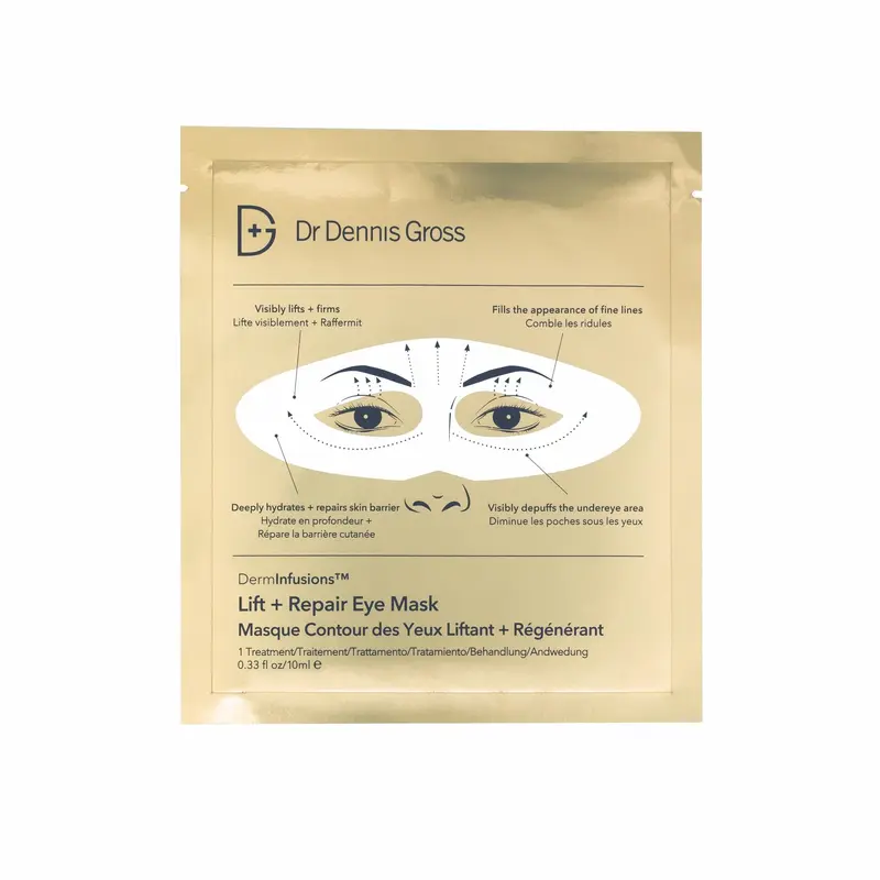Dr Dennis Gross DermInfusions Lift + Repair Masque Yeux — Regard lifté et raffermi, ridules comblées, hydratation et réparation de la barrière cutanée | 9,8 ml