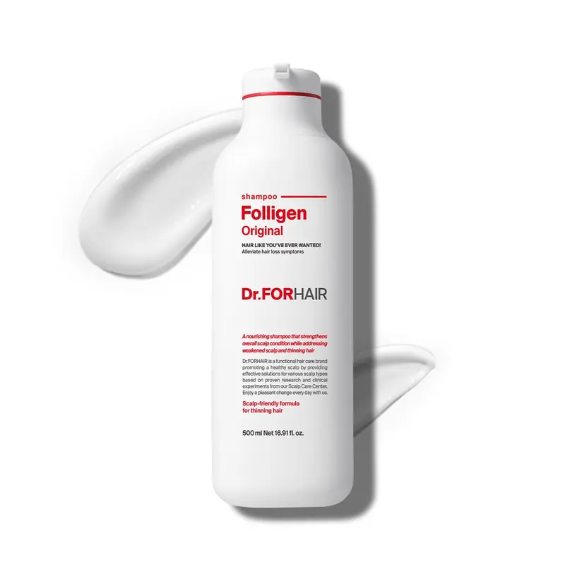 Dr.FORHAIR Folligen Shampooing – Soin capillaire coréen clarifiant pour cuir chevelu et cheveux plus épais, 500 ml