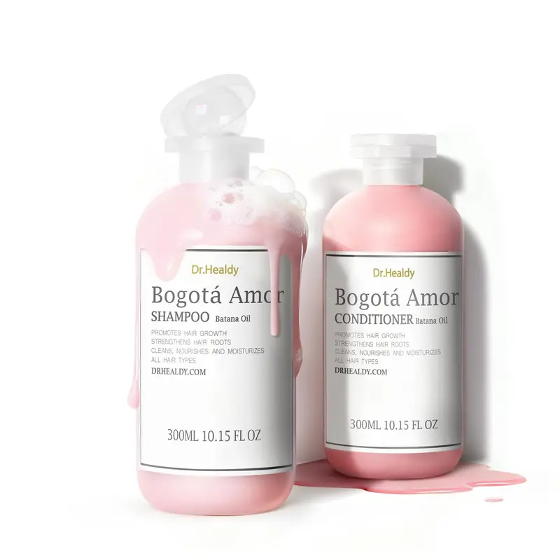 Dr. Healdy – Shampoing et Après-Shampoing Hydratants à l’Huile de Batana, Pour Tous Types de Cheveux – Parfum Rose