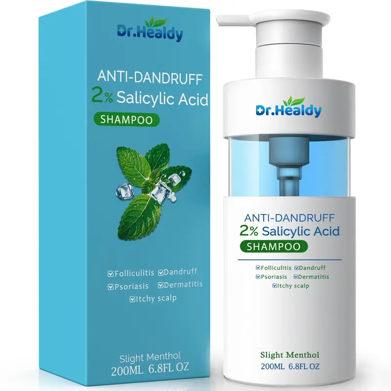 Dr. Healdy Shampooing Acide Salicylique 2% – Contrôle des huiles et démangeaisons, sans sulfates