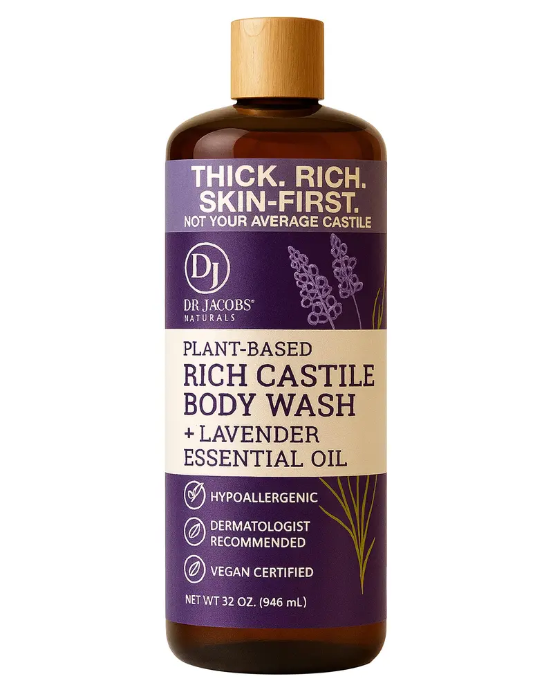 DR.JACOBS NATURALS Savon Castile Lavande – Hydratant, 946 ml