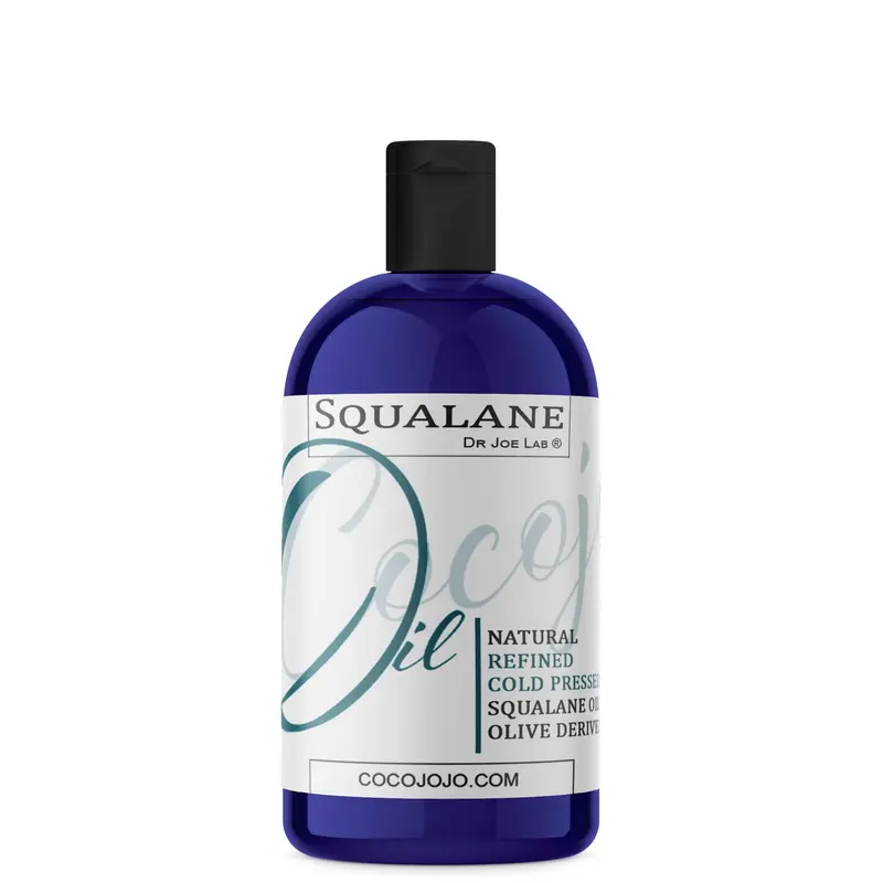 Dr Joe Lab Huile de Squalane Pure – Dérivée des olives, pressée à froid, végan (16 oz) – Hydratation légère pour visage et peau