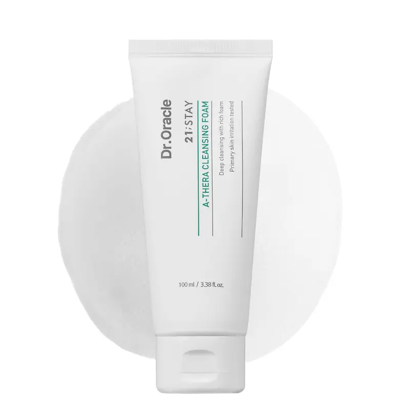 DR.ORACLE 21 Stay A-Thera – Mousse Nettoyante avec Acide Salicylique et Huile d'Arbre à Thé, Peaux Sensibles