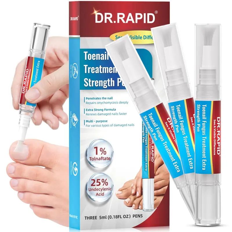 DR.RAPID Traitement Ongles Extra Force – Stylo 25% Acide undecylenique & Terbinafine, 5ml x3