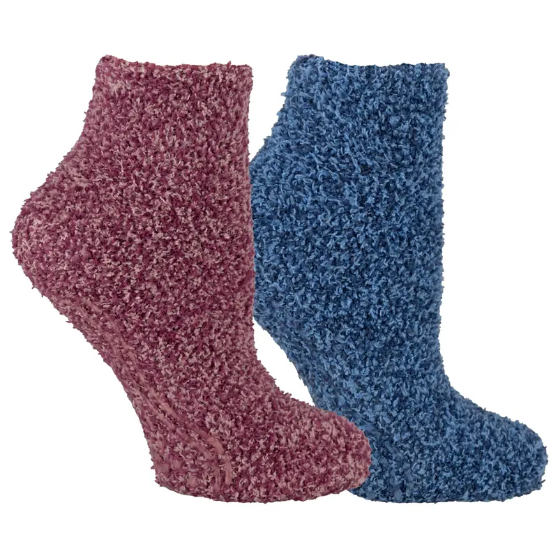 Dr. Scholl's Chaussettes Spa Apaisantes Lavande + Vitamine E – Lot de 2, Antidérapantes en Silicone, Rose, Tailles 4–10