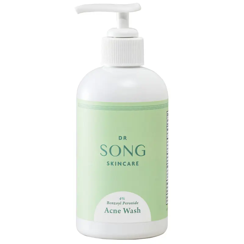 Dr Song Nettoyant au peroxyde de benzoyle 4% avec acide hyaluronique – Gel visage et corps (8 oz)