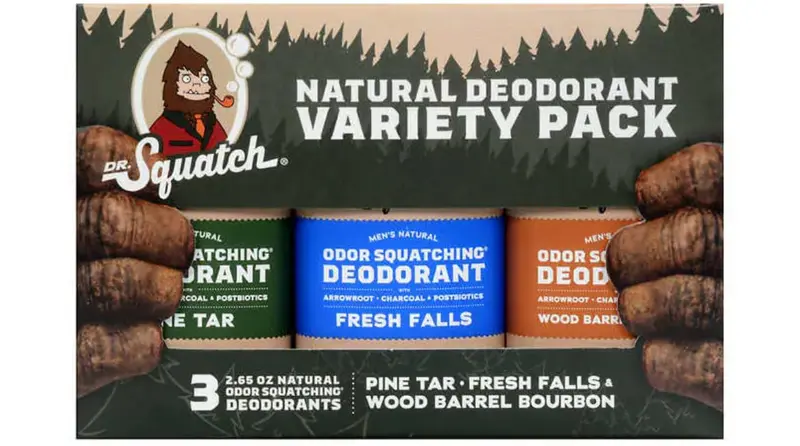 Dr. Squatch Déodorant Naturel pour Hommes — Pack 3x75 g Sans Aluminium