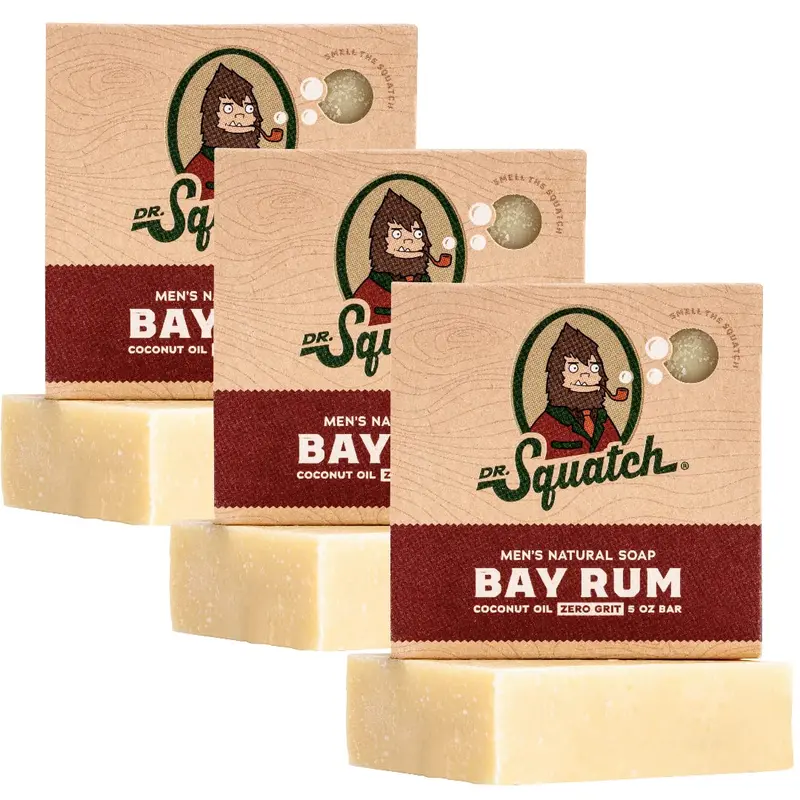 Dr. Squatch Savon Naturel Bay Rum – Barres à Froid pour Hommes (3-pack)