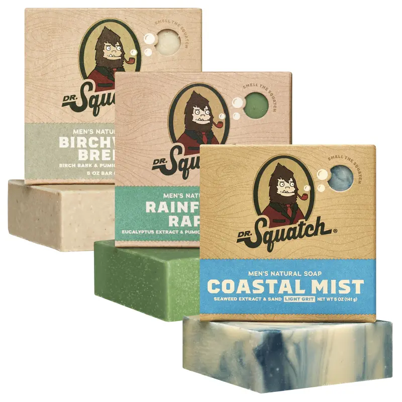 Dr. Squatch Savon Naturel pour Hommes – Trio à Froid, 3 Barres