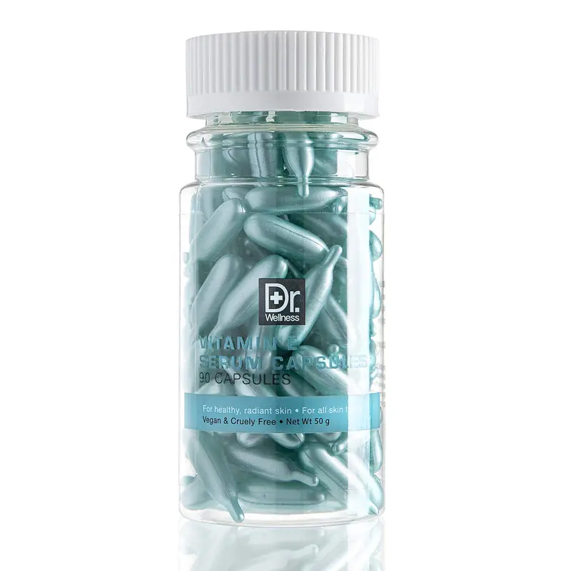 Dr. Wellness Capsules Sérum Hydratants avec Vitamine E – Éclat et Hydratation, 90 capsules