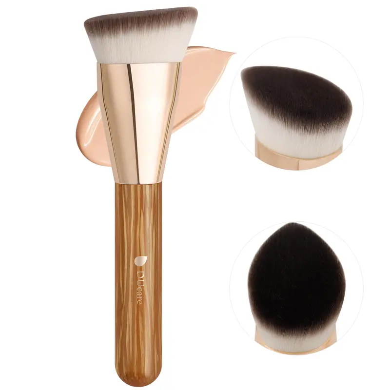 DUcare Pinceau Fond de Teint Angulé – Application Parfaite pour Poudre, Liquide et Crème