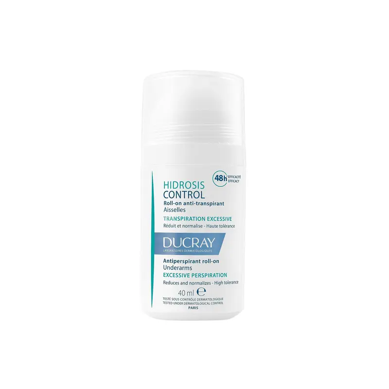 Ducray Hidrosis Control roll-on antitranspirant 40 ml – contrôle et fraîcheur