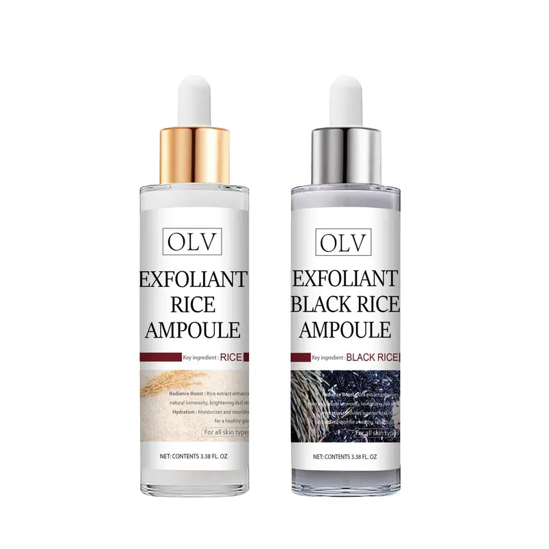 Duo Ampoules Peel Shot Glow – Riz Blanc & Riz Noir pour tous types de peau | Exfoliant Doux et Hydratant OLV