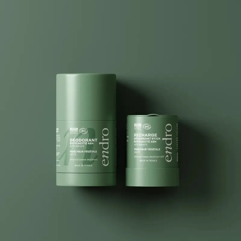 Duo déodorant stick & recharge mixte 48H - Parfum Fraîcheur Végétale