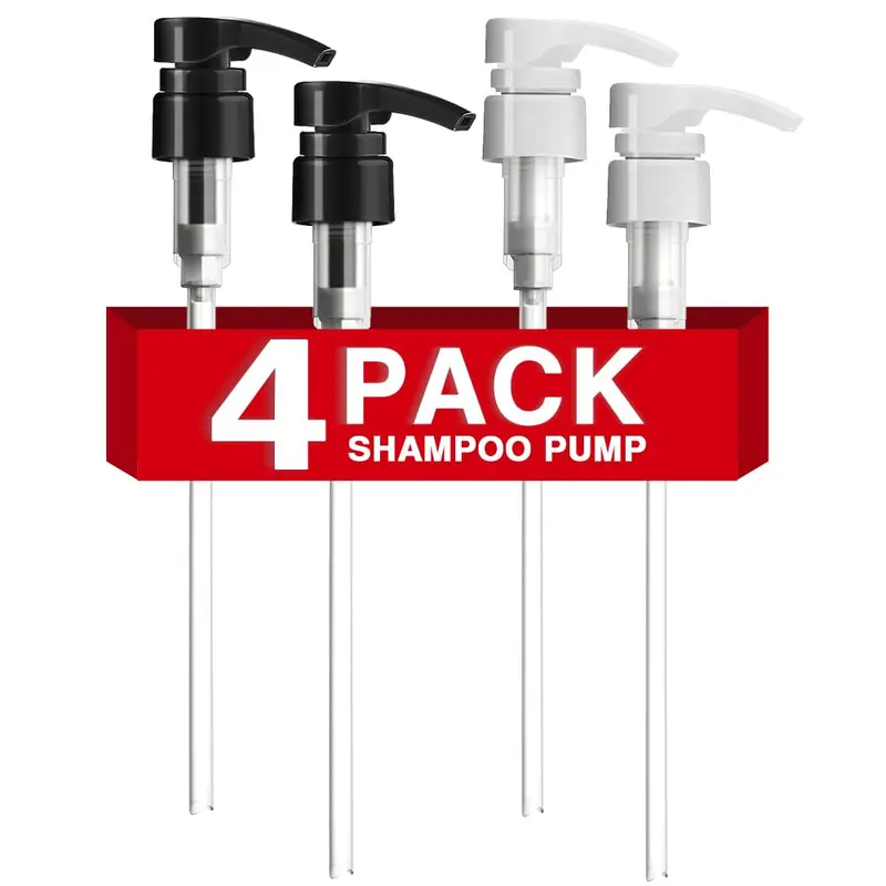 DupakSYS – Ensemble de 4 pompes pour bouteilles litre (33,8 oz) – Noir/Blanc, Ouverture 28 mm