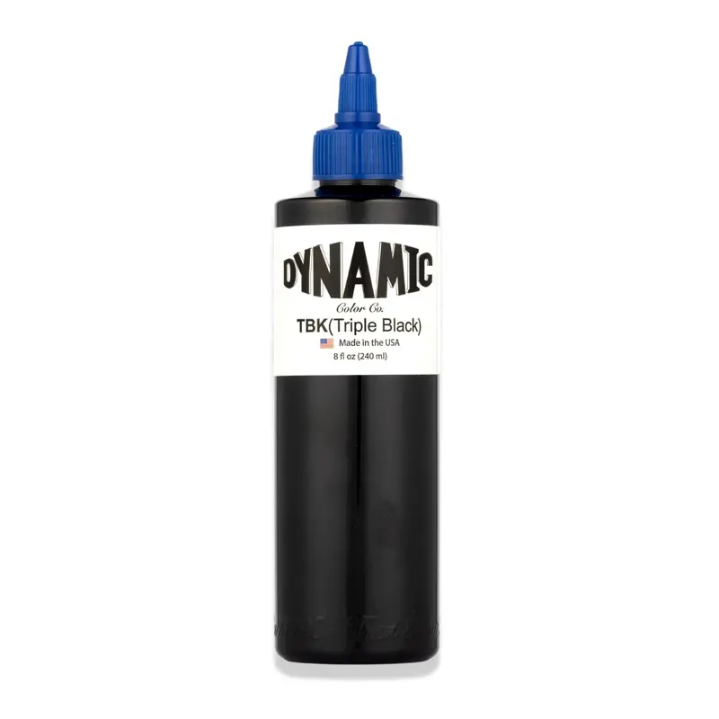 Dynamic Color Co Triple Black Ink Bottle 8oz – Encre Noir Intense pour Tatouages Professionnels