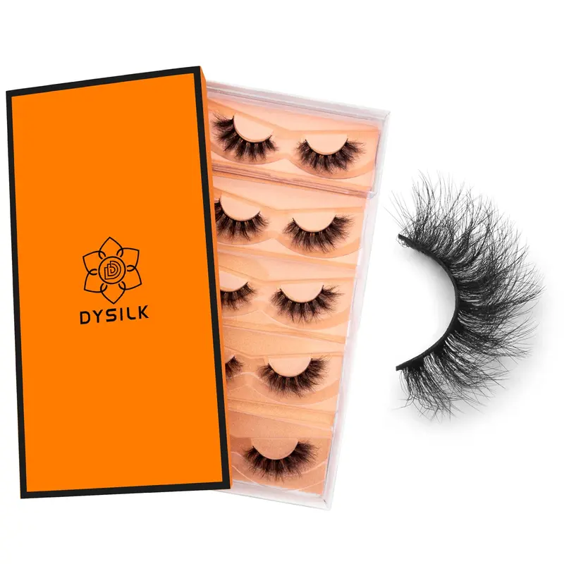 DYSILK Cils Visons Synthétiques Duveteux – 5 Paires, 6D, 16 mm | Regard Naturel