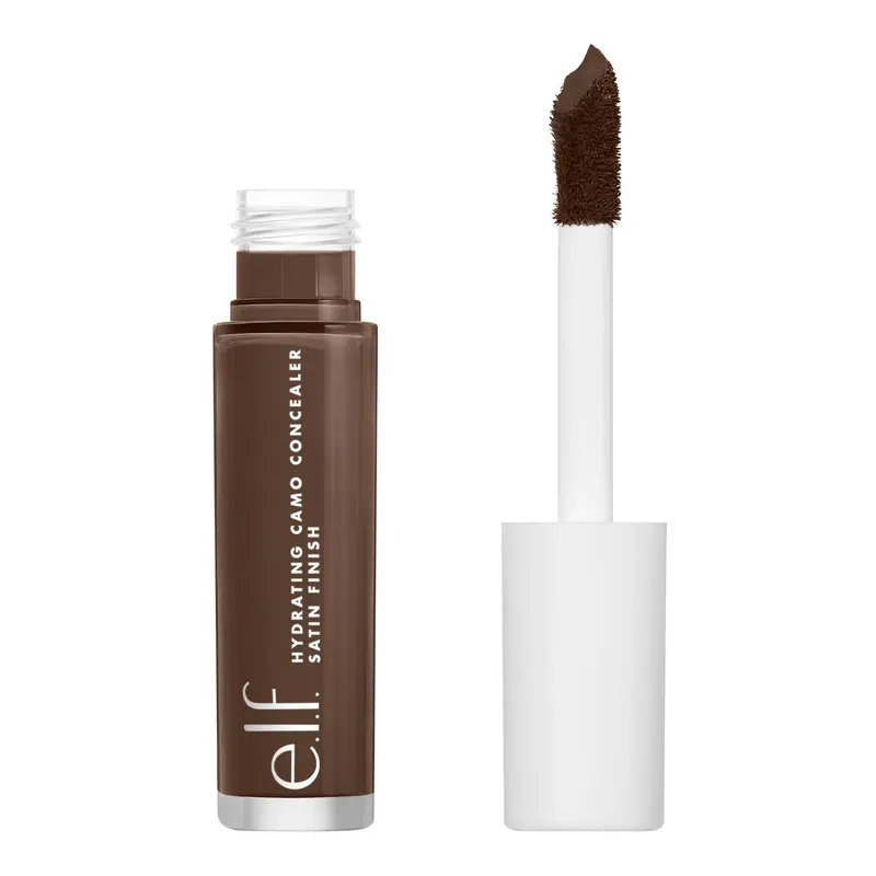 e.l.f. Hydratant Camo Concealer – Couverture complète, fini satiné, végane et sans cruauté – Teinte Ebony riche