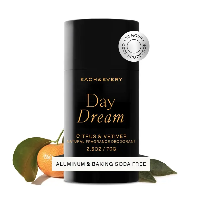 Each & Every Déodorant Sans Aluminium pour Femme et Homme - Naturel, Vérifié EWG, Sans Bicarbonate, Parfum Végétal Citronné et Vetiver, 75 ml