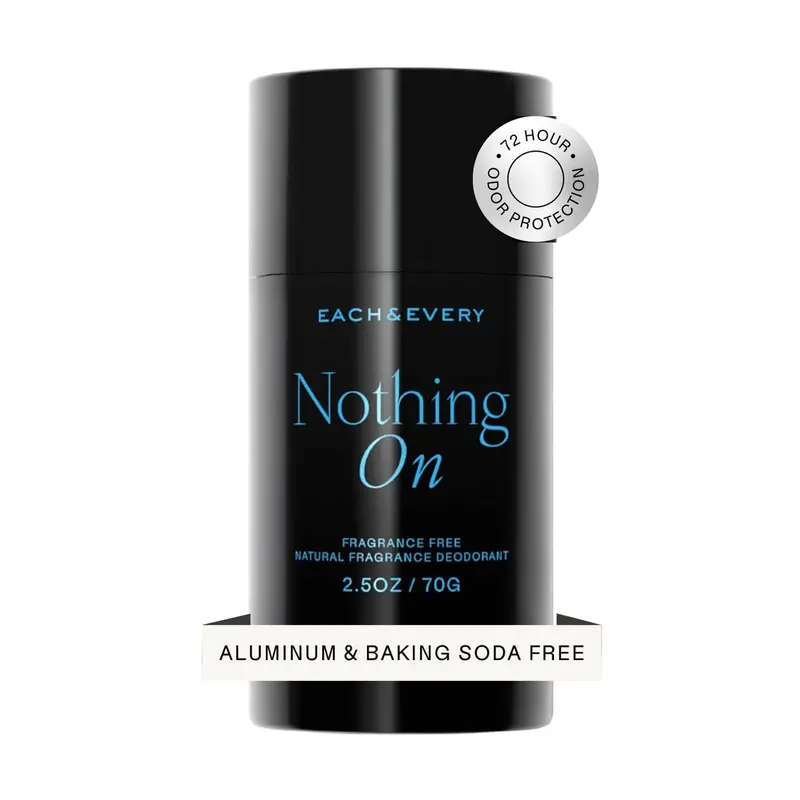 Each & Every Déodorant sans aluminium pour hommes et femmes – tout naturel, peau sensible, certifié EWG, sans bicarbonate et sans parfum, 70 g