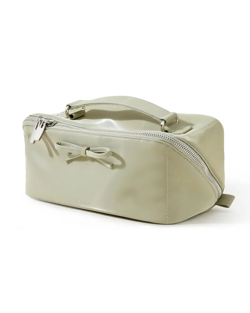 Eachy Trousse de Maquillage Grand Format — Étanche, Ouverture Plate et Rangement Pinceaux