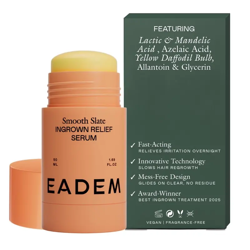 EADEM Smooth Slate – Sérum anti-poils incarnés et bosses, ralentit la repousse et atténue les taches