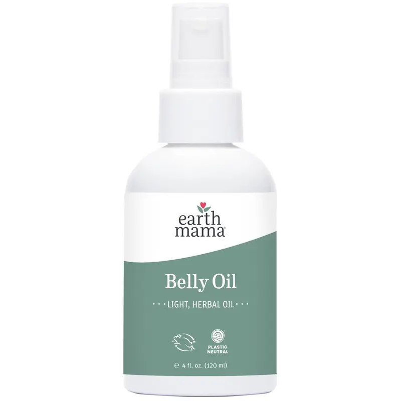 Earth Mama Huile ventre – Soin hydratant Calendula, élasticité naturelle et prévention des vergetures, grossesse et postpartum, 120 ml