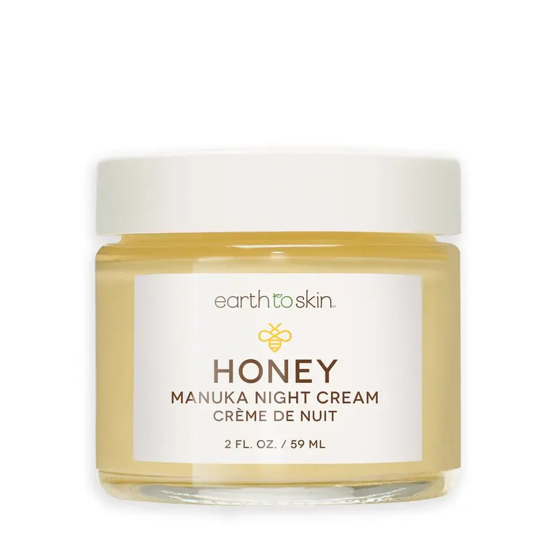 Earth To Skin Honey Manuka Calming Night Cream – Crème de Nuit Nourrissante au Miel Manuka, Beurre de Karité et Macadamia – 60 ml